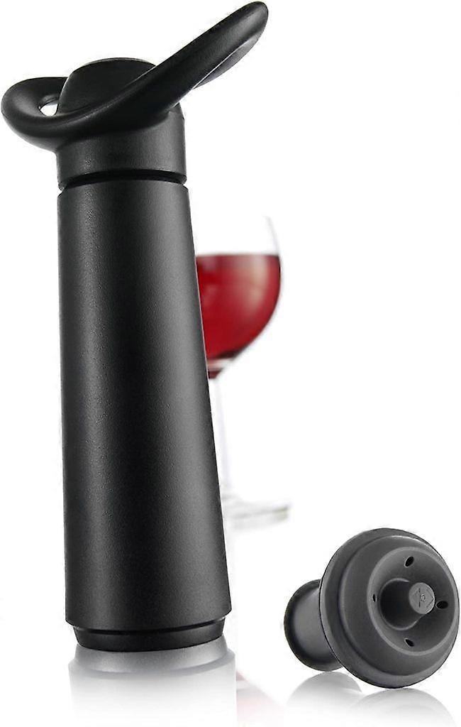 Black 2 Stopper Wine Pump, Plastic