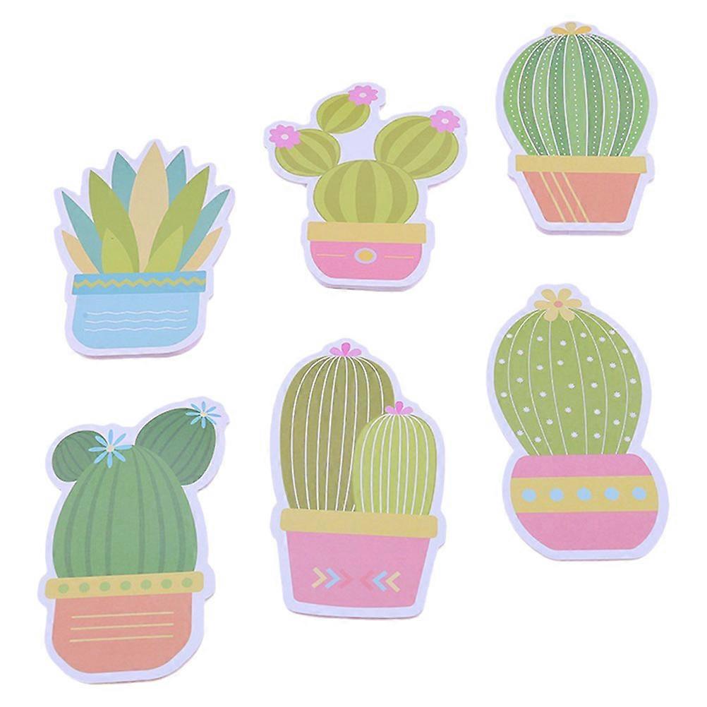 Cactus Office Supplies Sticky Notebook Pads For Professionals 6Set Note Taking Assorted Color