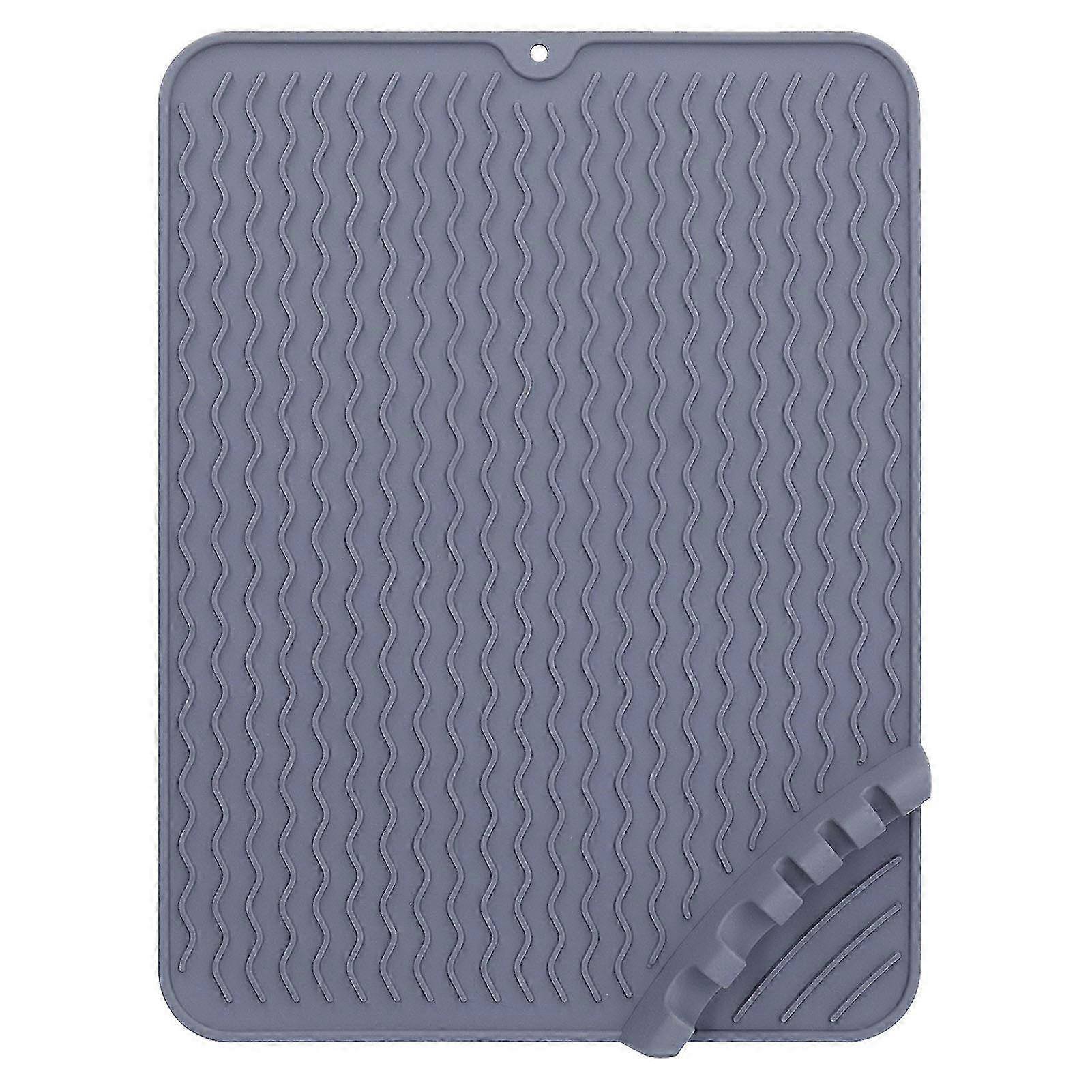 Silicone Dish Drying Mat with High Temperature Resistance up to 230��C, Ideal Dish Drainer Pad for Your Kitchen Needs