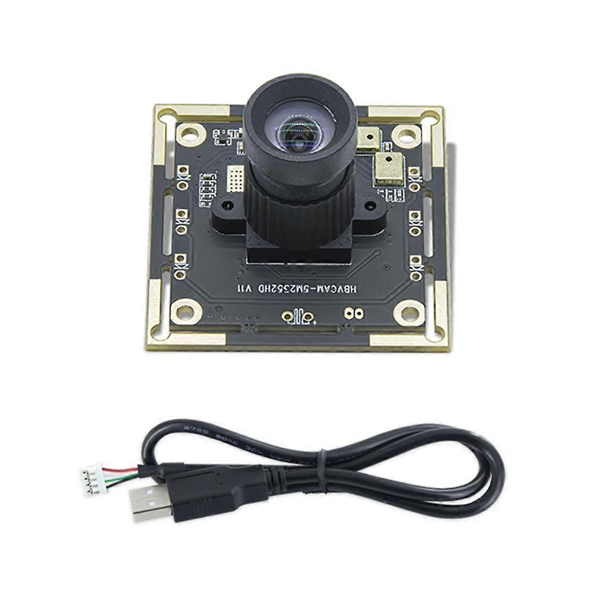 5MP 2K Camera Module Built-in Microphone 68 USB Free Driver Adjustable Manual-Focus Camera Lens Assembly for PC