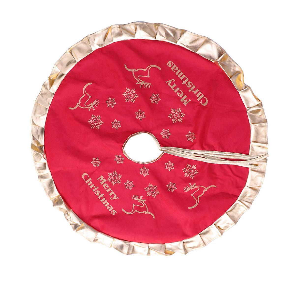 Tiny Tree Skirt Non Woven Fabric Christmas Tree Base Mat Decorative Hides Unattractive Tree Stands Prevents Debris on Floors 3Set