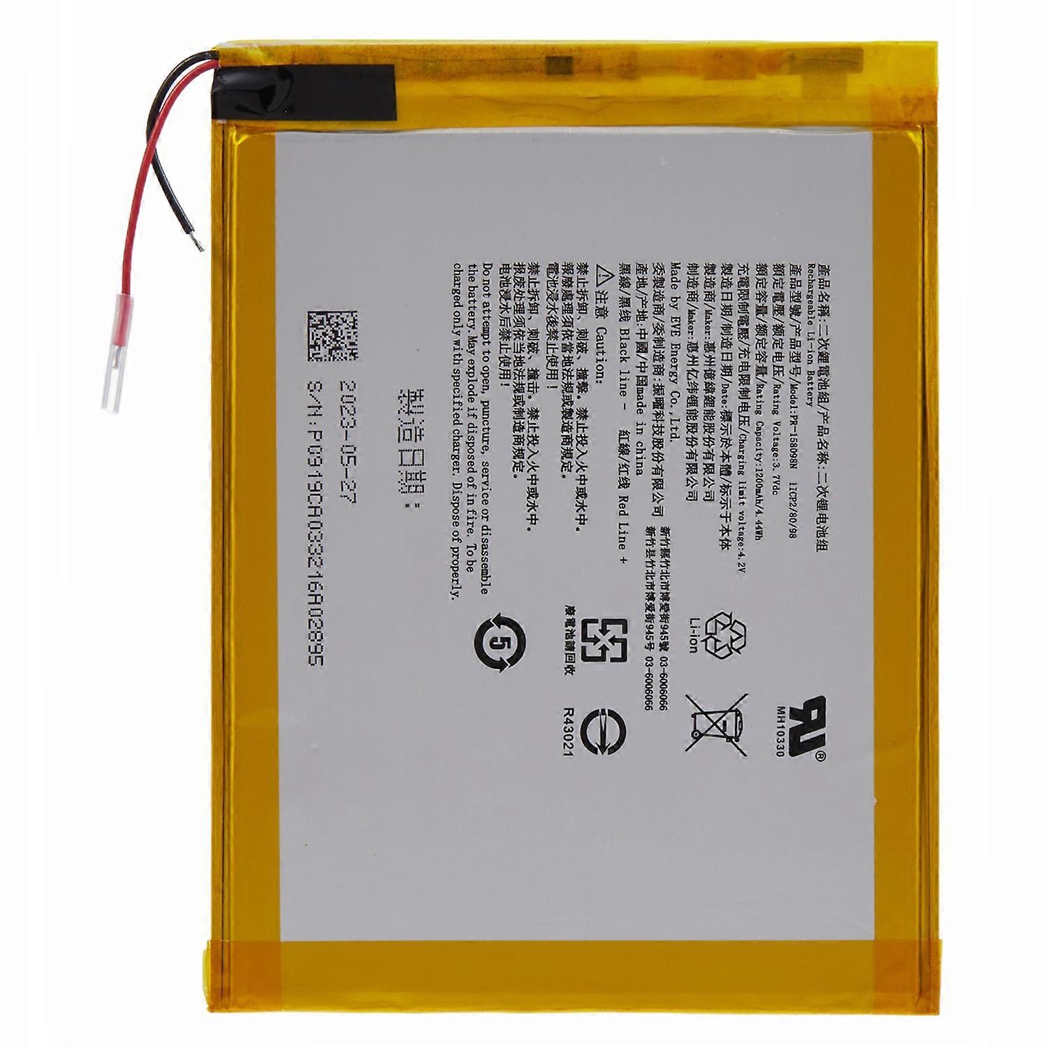 For Kobo Libra H2O Li Ion Polymer Battery Assembly Part 4.2V 1200mAh (Encode: PR 158098N) (Without L