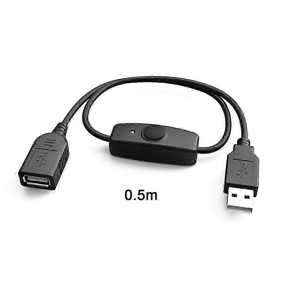 Data Sync USB 2.0/3.0 Extender Cord USB Extension Cable With ON OFF Switch LED Indicator for Raspberry Pi PC USB Fan LED Lamp