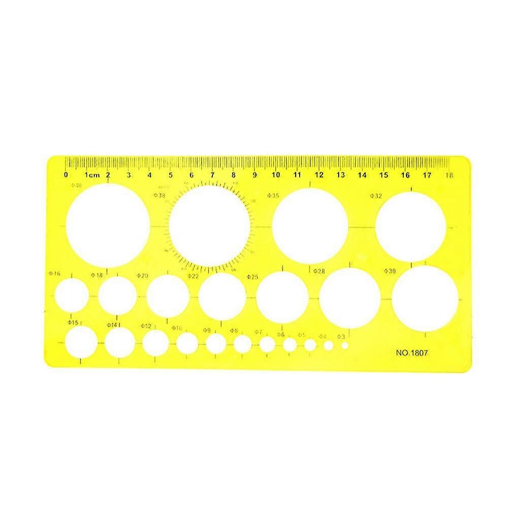 Lineal Skala Portable Ruler, Multifunctional Measuring Tool for School, Office, and Carpentry, Yellow, 30cm