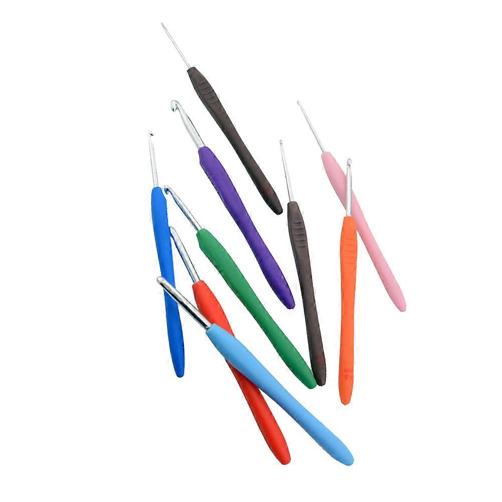 9pcs Ergonomic Crochet Hook Set with Soft Grip for Beginners and Advanced Crocheters – DIY Yarn Crafting Kit Includes All Essential Tools