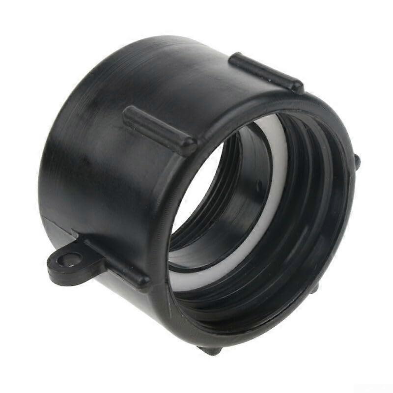 IBC tank adapter valve components made of PP plastic, designed for DN50 and DN40 hose connections.