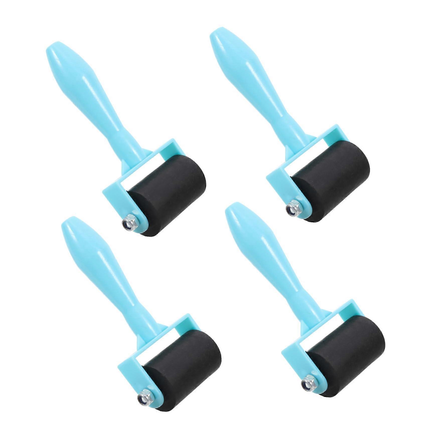 Printing And Rubbing Tool, 4-Piece Rubber Roller Set, Compact Craft Roller, Portable Kids Craft Accessory