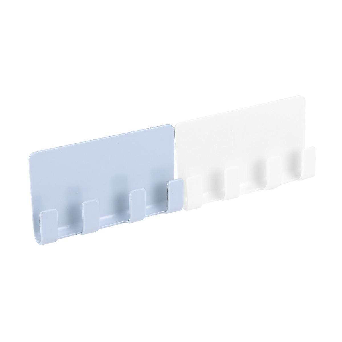 Wall Mounted Phone Tablet Holder Stand Mobile Phone Charging Holder Creative Towel Clip Storage Rack For Smartphone Bedroom White 2Pcs