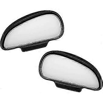 2pcs Rearview Blind Spot Mirror,Wide Angle Car Blind Spot Mirror,360 Degree Car Auxiliary Mirror(Black)