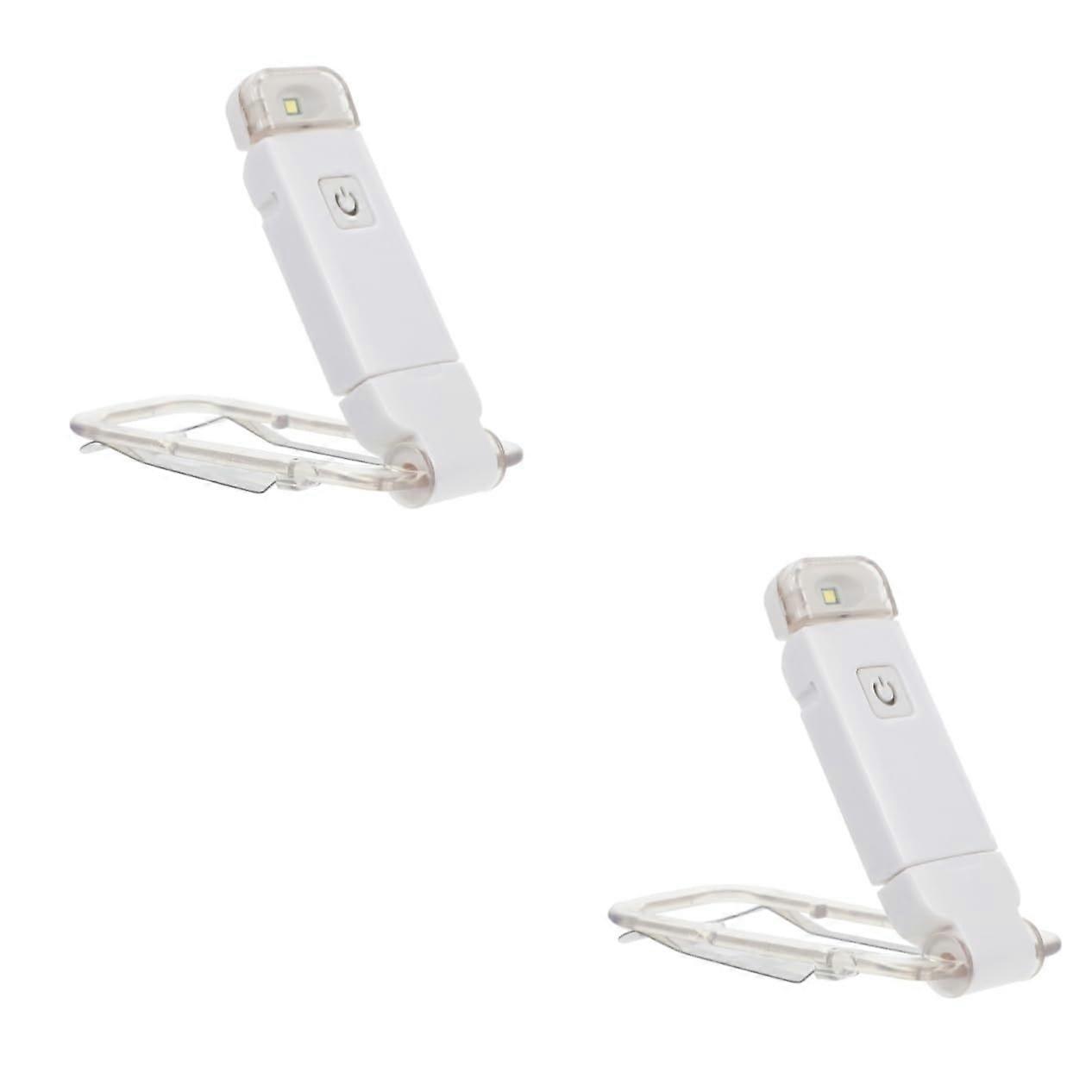 Pack of 2 USB Book Light Clip-On Reading Light for Bed Portable Night Lamp for Students Home Use Small Book Holder
