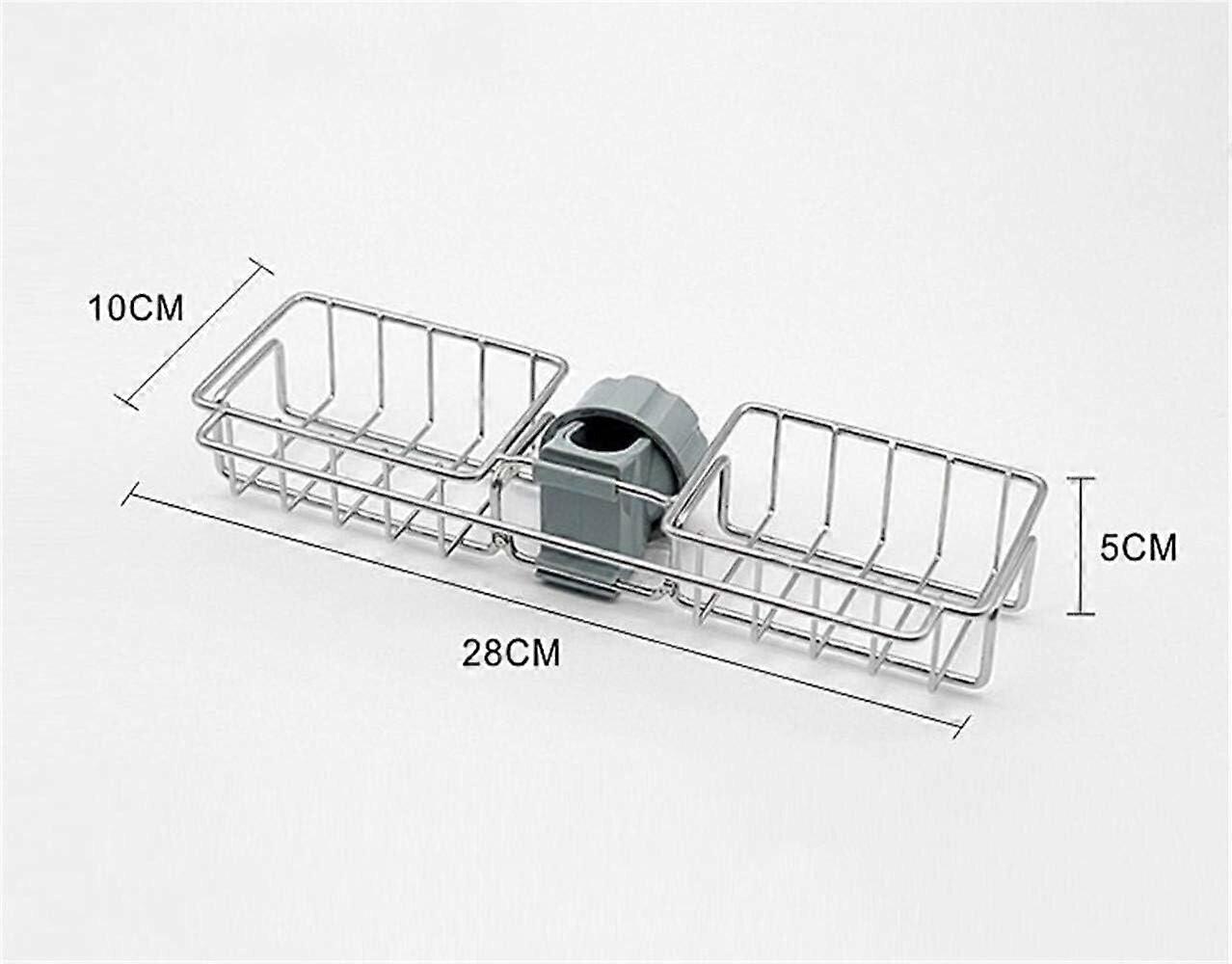 Kitchen sponge rack stainless steel sink box soap storage box-2