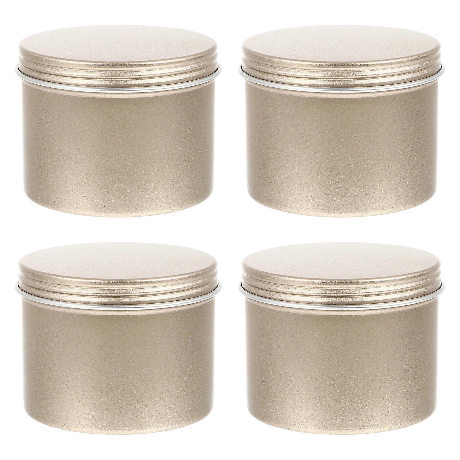알루미늄 차 저장 캔 밀폐 항아리 사탕 용기 DIY 양초 2.55X2.55X1.97인치 4Pcs