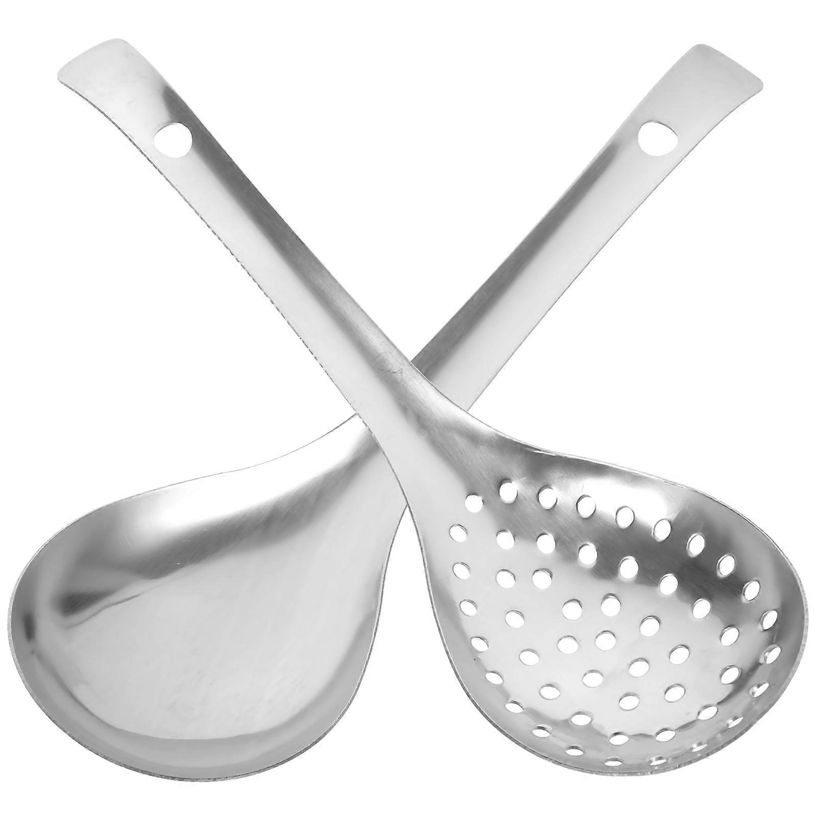 Colander Spoon Metal Soup Spoon Kitchen Use Mix Shape Multi-Functional Design 1Set