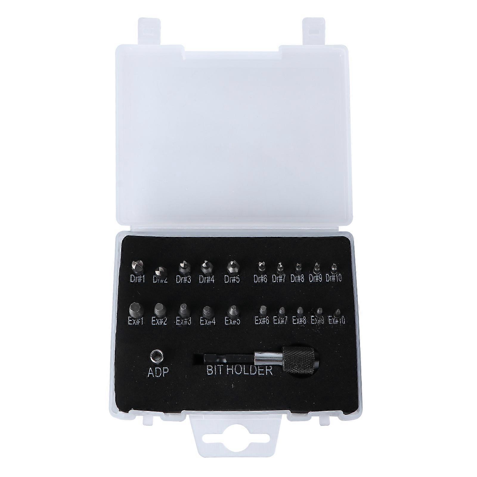 Damaged Screw Remover Broken Bolt Extraction Diy Projects Handyman 22Pcs