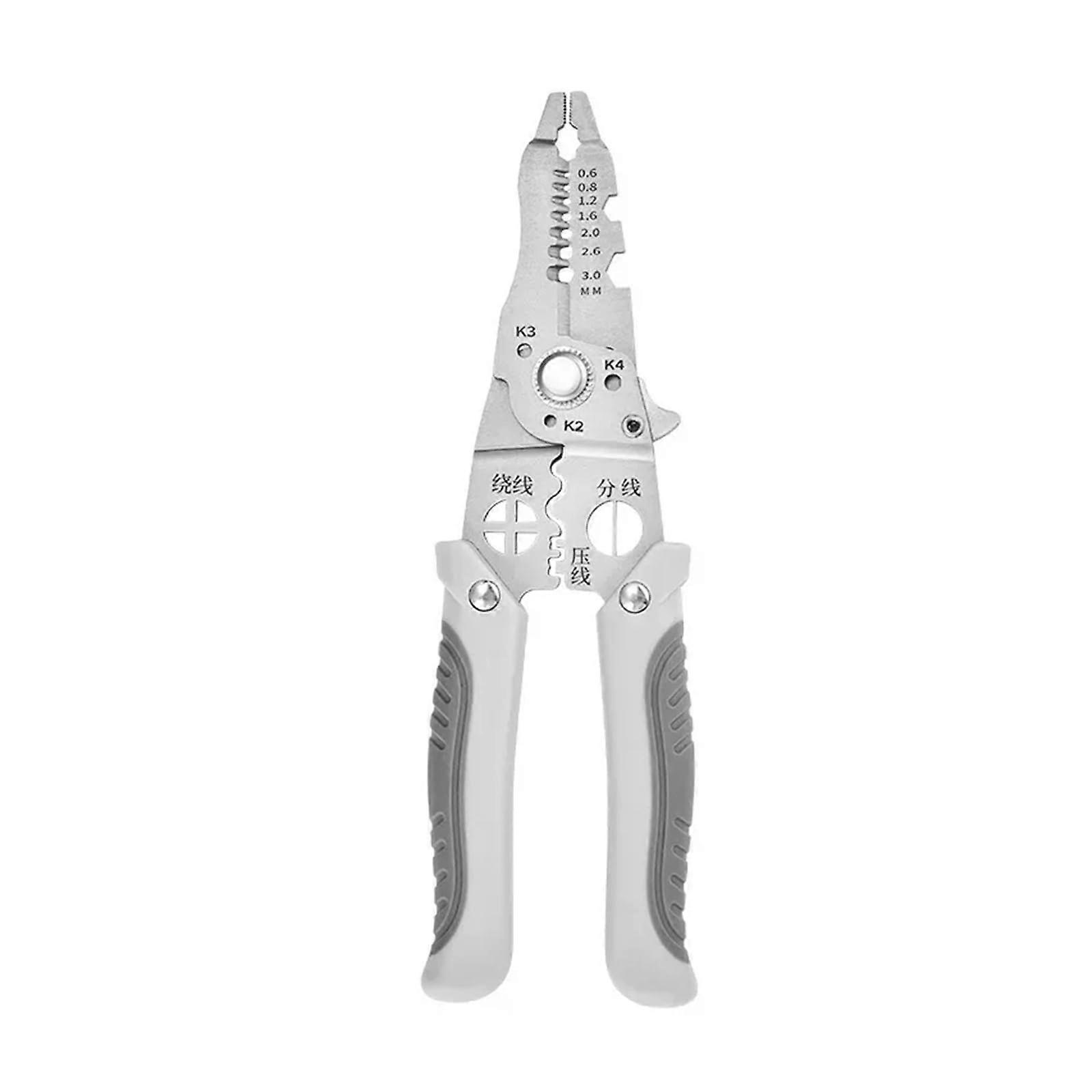 Crimper Cable Cutter Adjustable Automatic Electrical Wire Stripper Multi-Purpose Crimping Pliers Hand Tool for Terminals