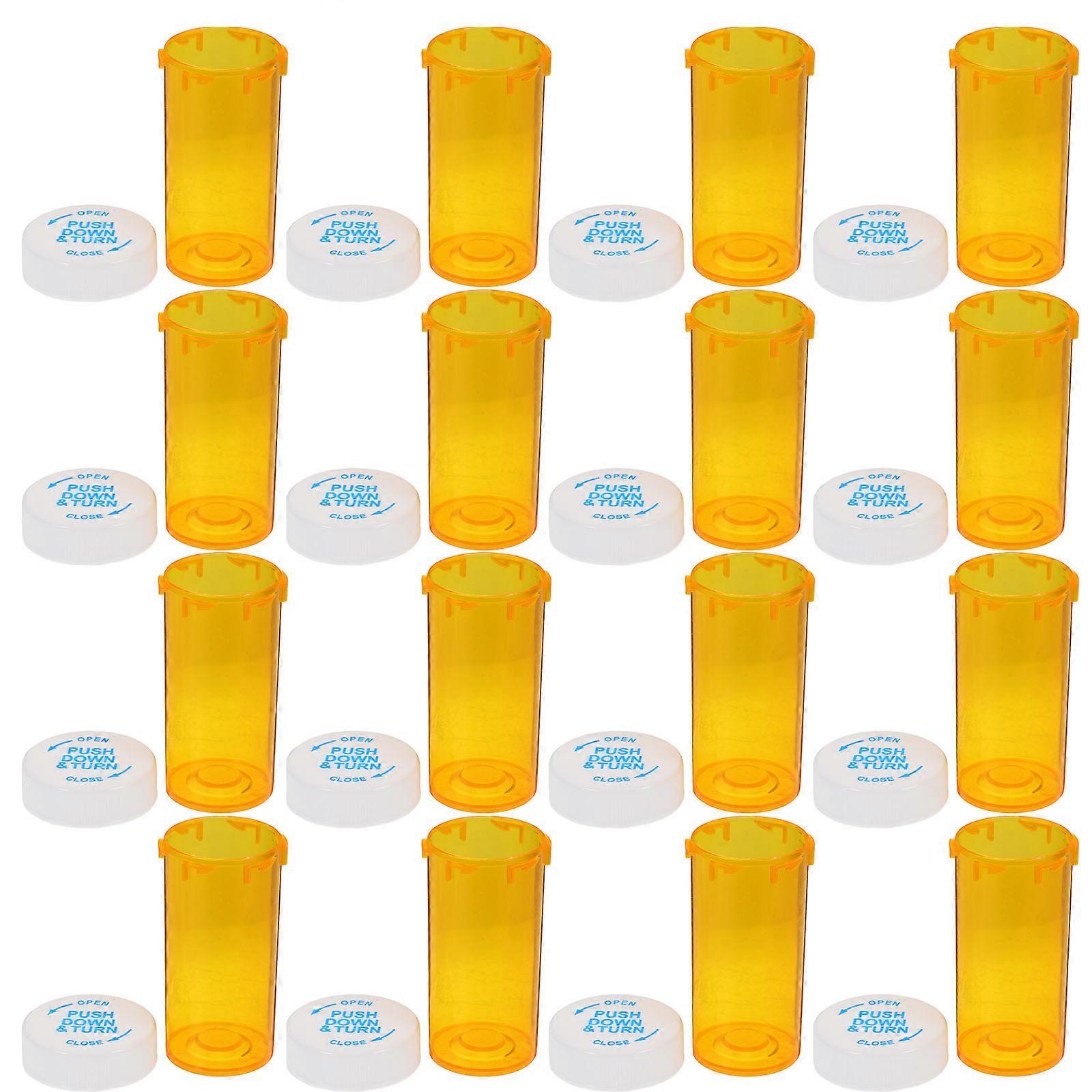 Medicine Storage Tube Travel Medicine Container Protective Medicine Holder Assorted Color 7.50X3.70X3.70CM Sealing Performance 25Pcs