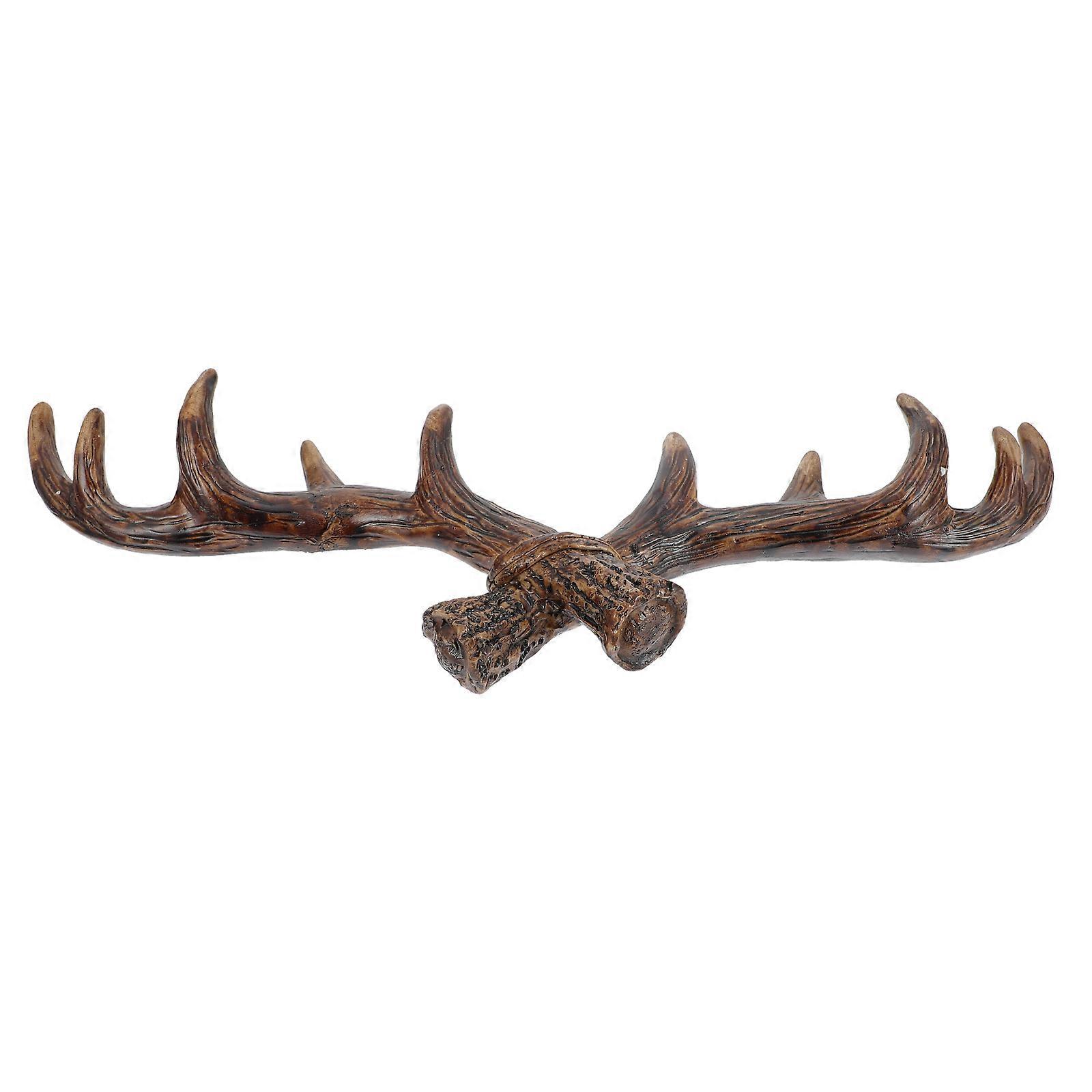Rustic Wall Hook American Type Antler Decorative Hook Creative Key Hook For Dressing Room 1Pack