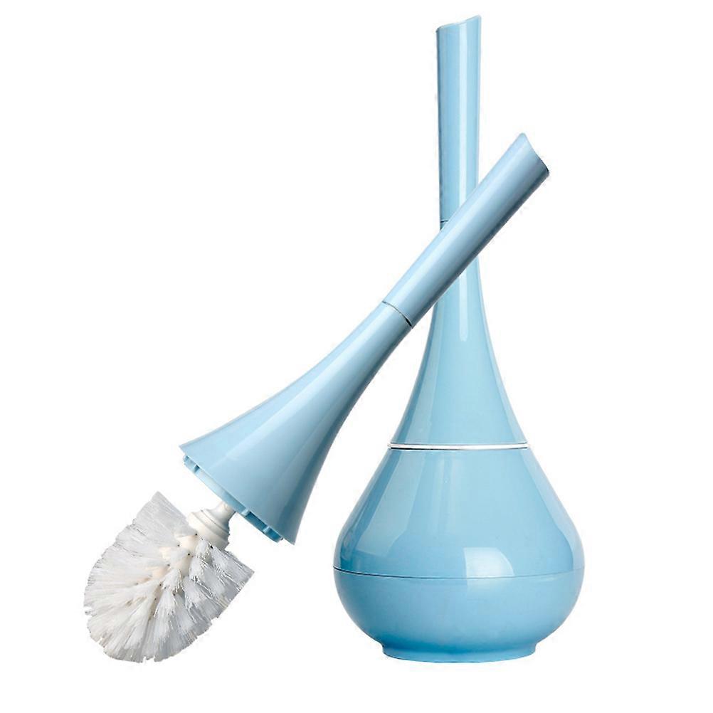 فرشاة المرحاض تنظيف المزهرية المدمجة وحامل تخزين الحمام السماوي الأزرق تنظيف شامل 1 قطعة