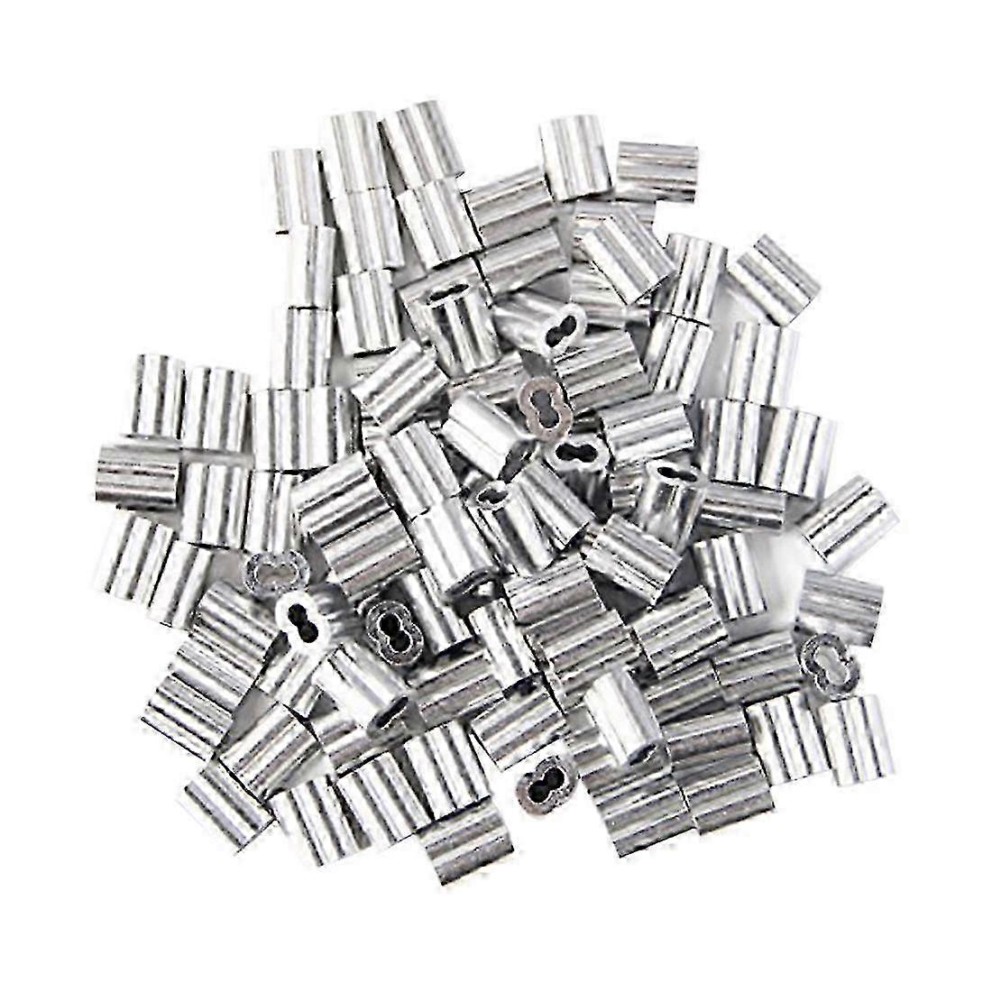 120-Pack Aluminum Crimping Loop Sleeves for 2mm Diameter Wire Rope & Cable - Durable Fastening Solutions