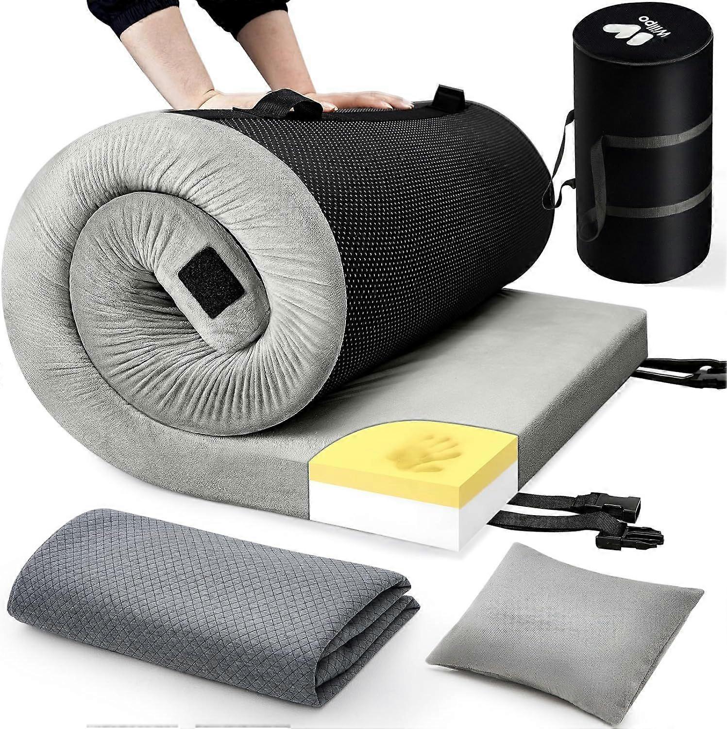 2025 Latest Model CertiPUR-US Memory Foam Camping Mattress with Travel Bag and 2