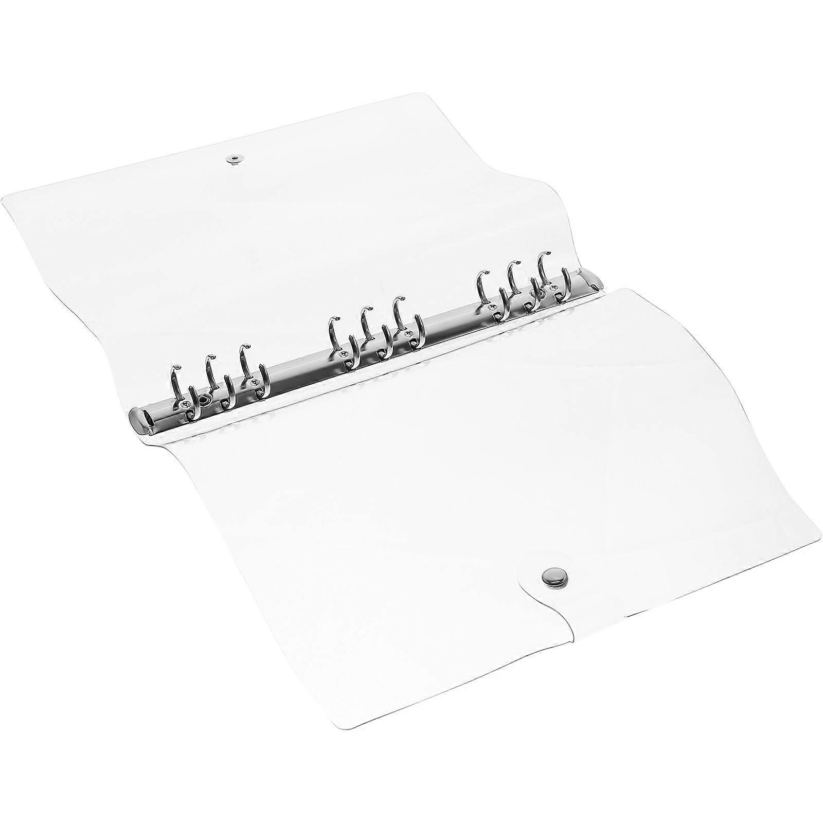 Snap Button Binder Pocket PVC Material B5 Notebook Protection School Office 1Set