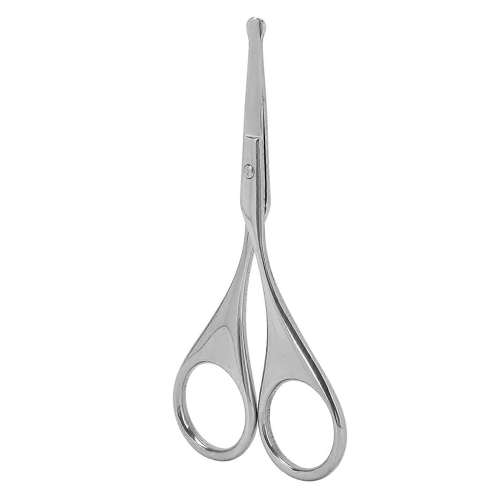 Nose Hair Scissors Stainless Steel Rounded Tip Scissors for Eyebrows Nose Moustache Beard(MJ-WB010 )