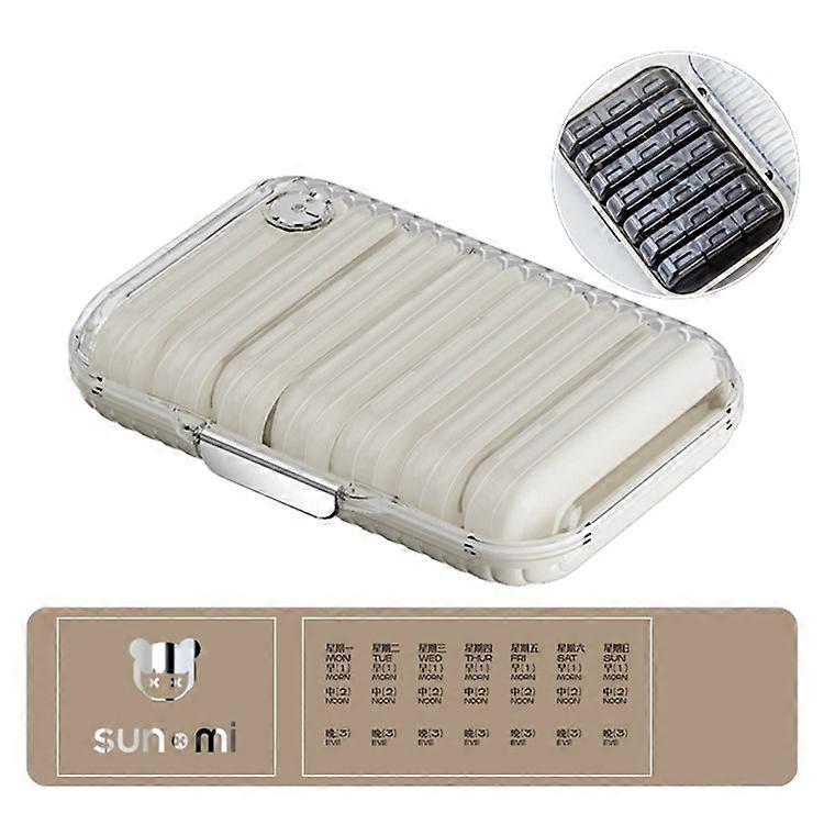 21 Compartments Weekly Pill Organizer Large Capacity Portable Medicine Box Travel Supplement Container