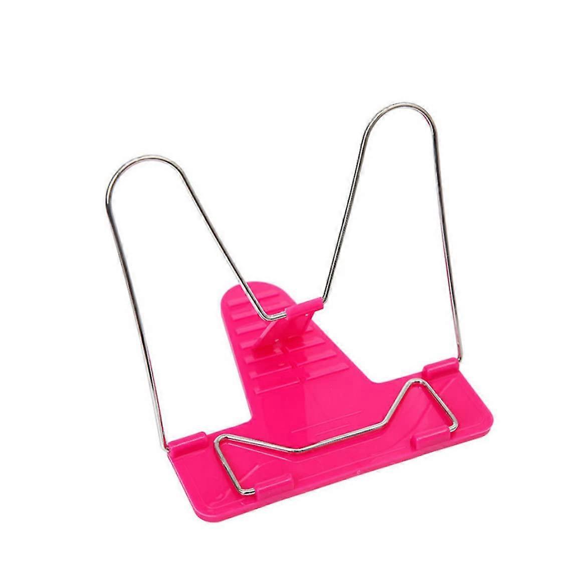 Adjustable Reading Book Stand Adjustable Angle Reading Book Stand Foldable Portable Book Holder with Plastic Base Desk Office Supply Red 1 Piece