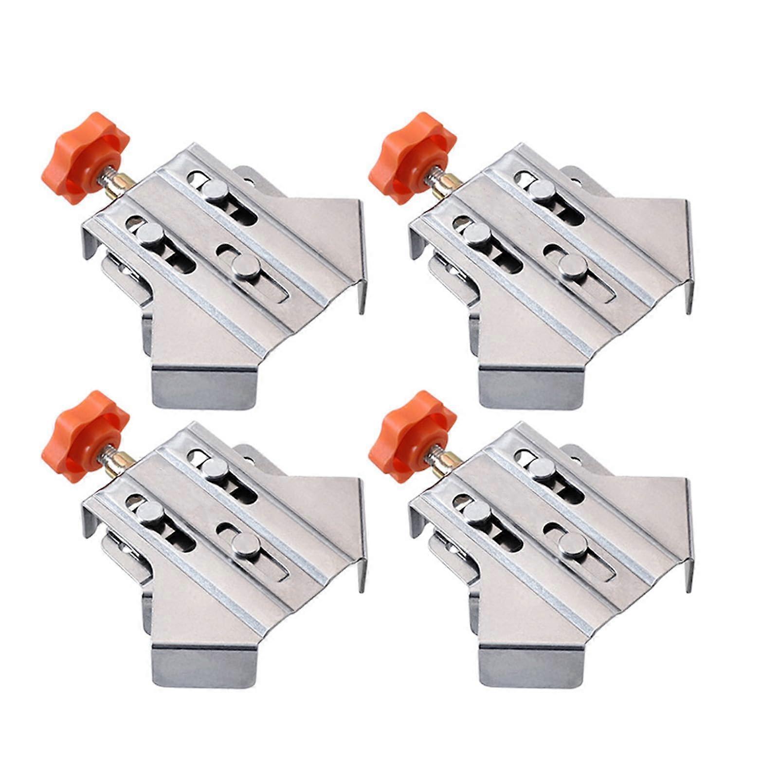 Right angle corner clamp, 4 pieces 90degree corner clamps made of stainless steel, corner clamps, easy to use for DIY photo frames