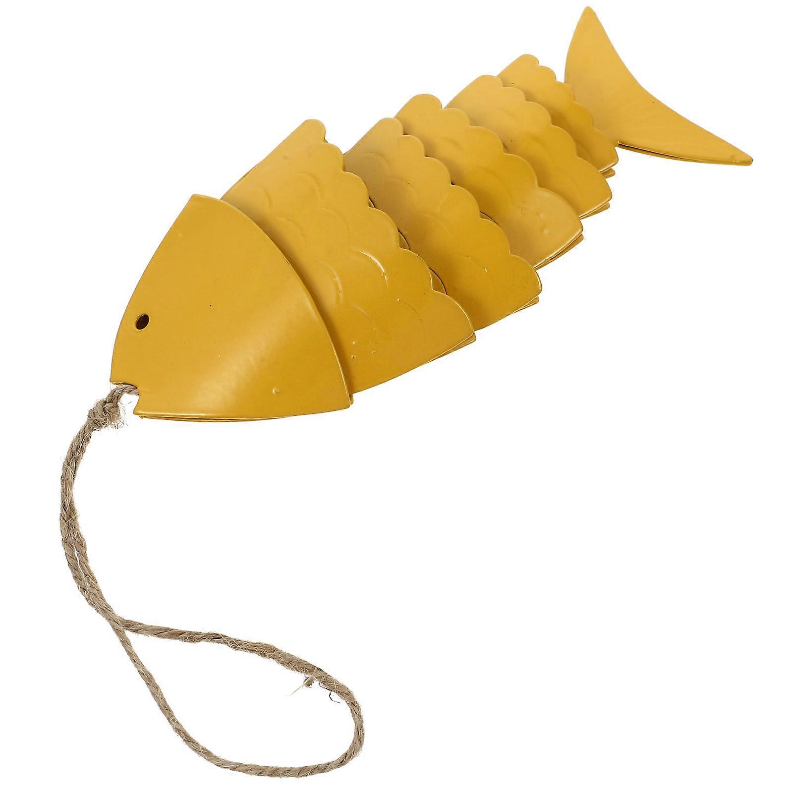 Creative Iron Craft Fish Wind Chime 1 Set Home Decor Scene Bell