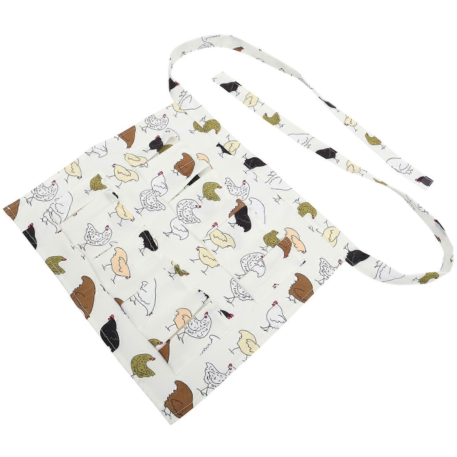 Creative Egg Collection Apron For Kitchen Use In Yellow Featuring Pockets Design Ideal For Gathering 1Set