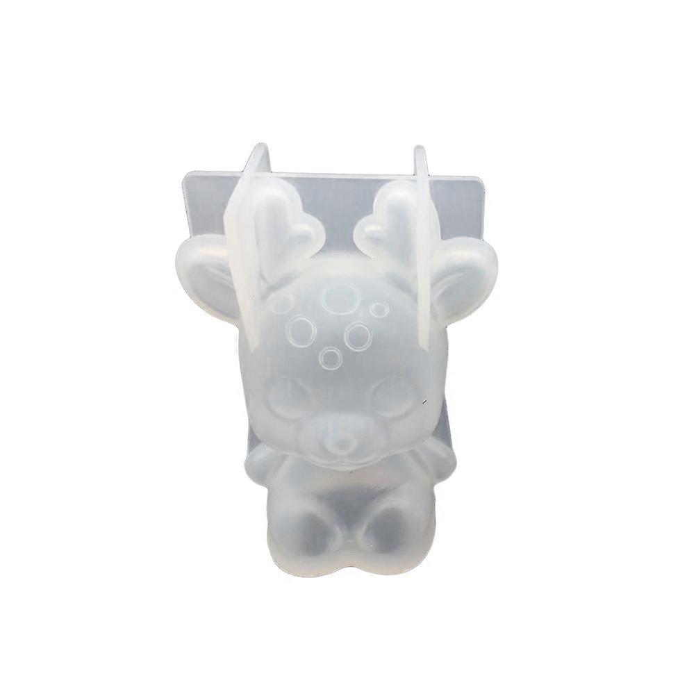 Epoxy Resin Mold Deer Shape Silicone DIY Craft Christmas Style Ornaments For Friends Family 6*8cm 1PC