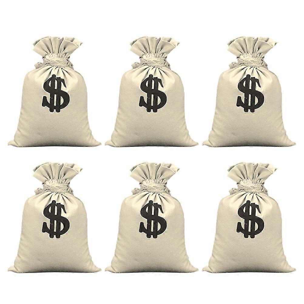 6pcs Sign Drawstring Pouches for Pirate Cowboy Party Birthday Festival Props Gift Wrapping Decoration Storage