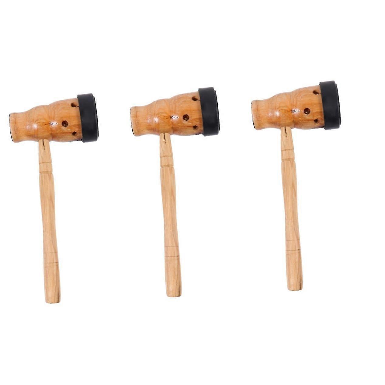 3 Pcs Portable Moxibustion Device Set, Wooden Moxa Massager, Khaki Color, Herbal Heat Therapy Tool for Acupuncture Points