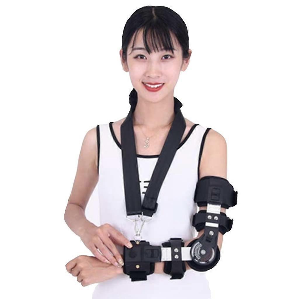 Ellenbogenstütze Stabilisator Armstützschiene Orthese 5 Segmente Verstellbare Ellenbogenstreckung Elastische weiche Stützplatte (Farbe: Rechts) (Links)