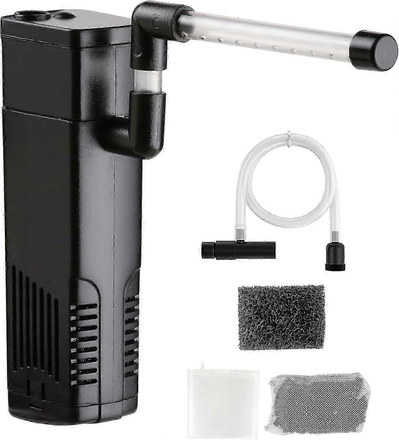 NICREW Internal Aquarium Filter for Small Tanks - 1500L Capacity Coldwater & Tropical Fish Tank Filter System