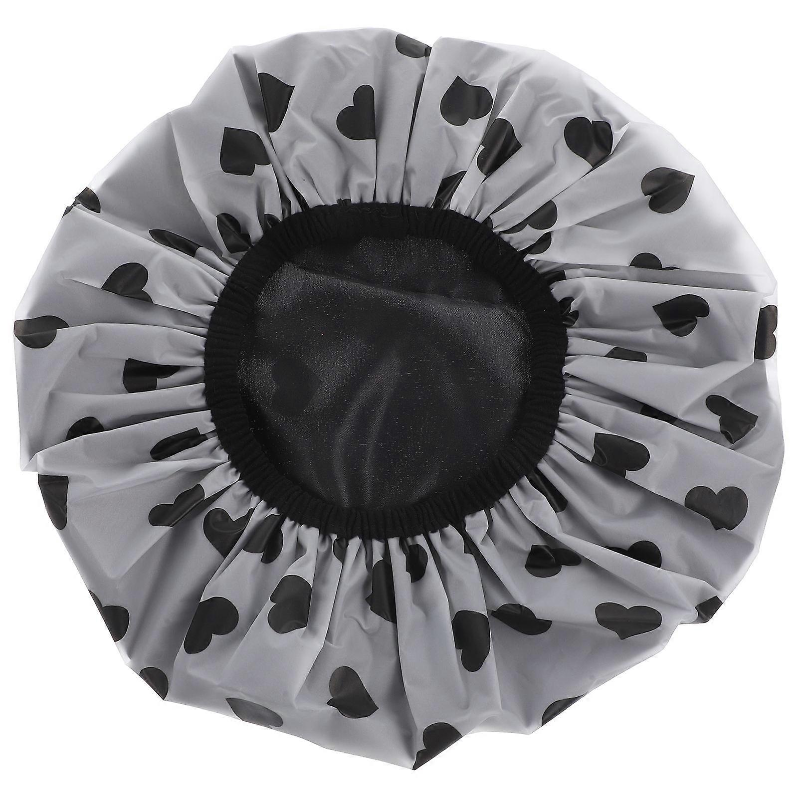 Heart Shaped Reusable Shower Cap for Women – Satin PEVA Material, Comfort Fit for Long & Curly Hair, Fun Bathroom Accessory