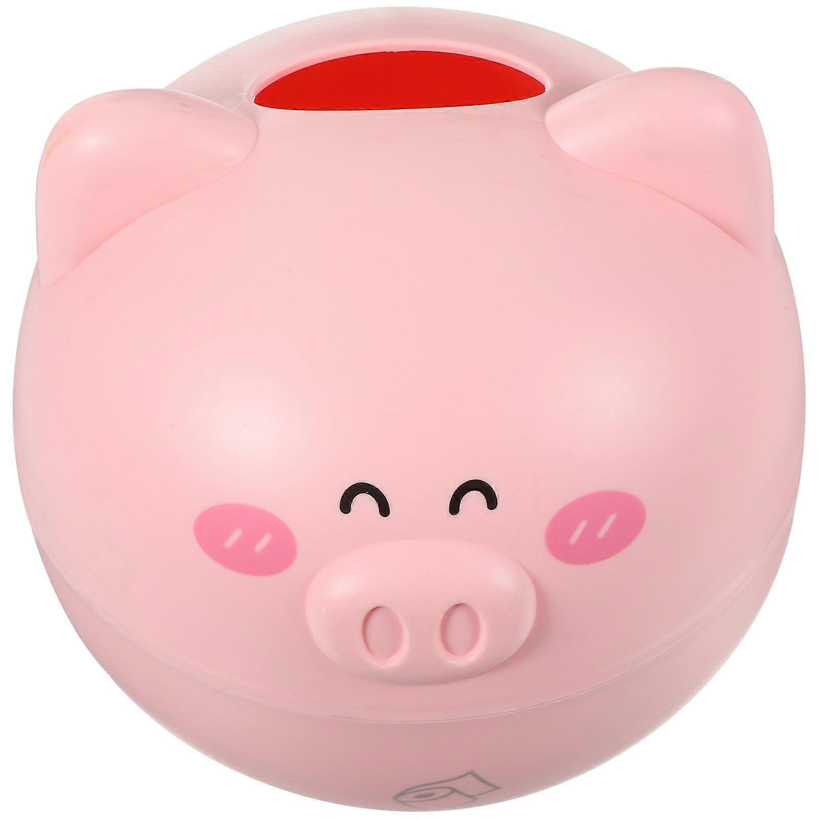 Cute Animal Tissue Box Holder Pink Pig Cartoon Napkin Storage Case for Home & Office Desktop Decor Organizer