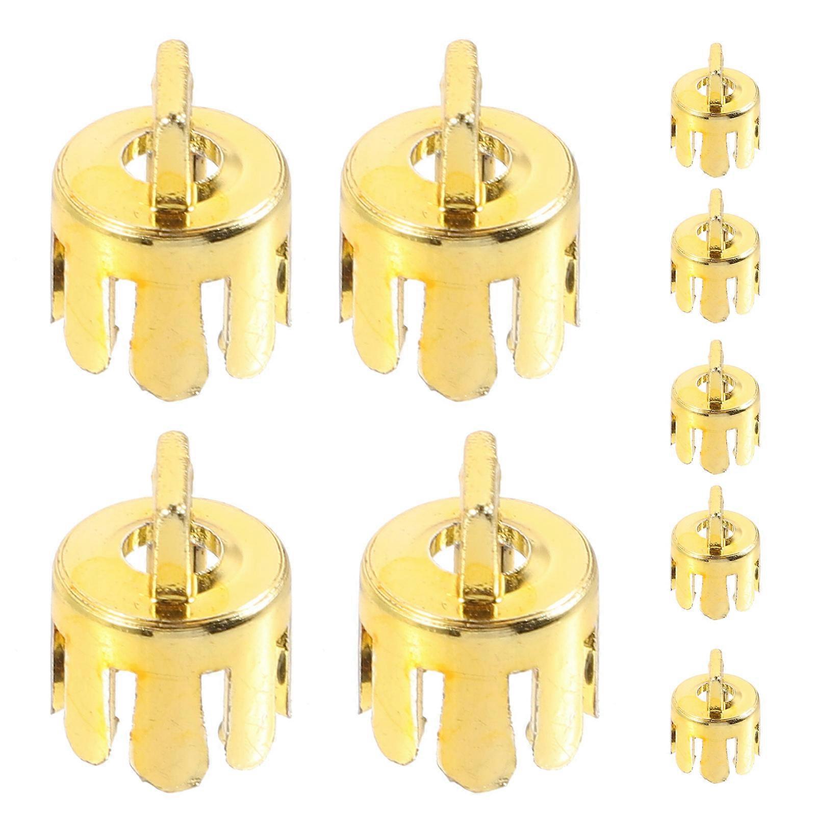 Golden Ball Caps for Christmas Tree Decor DIY 12Pcs Replacement