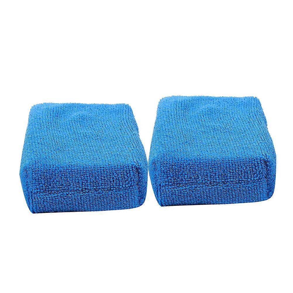 Car Washer Sponge Microfiber Car Wash Sponges Non Scratch Applicator Pads For Waxing And Polishing Auto Erasers Detailing Tools Blue 2Pcs