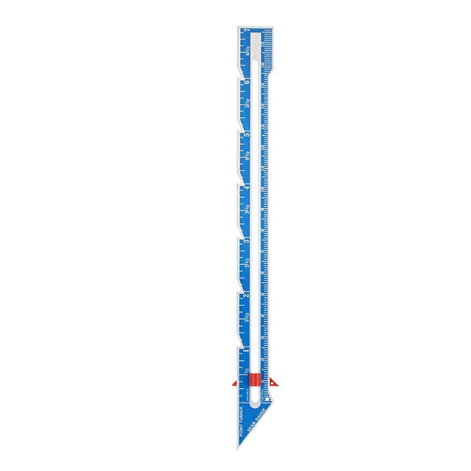 Sewing Gauge Metal Fabric Ruler 6-Inch Measuring Tool for Quilting and Sewing Projects in Blue