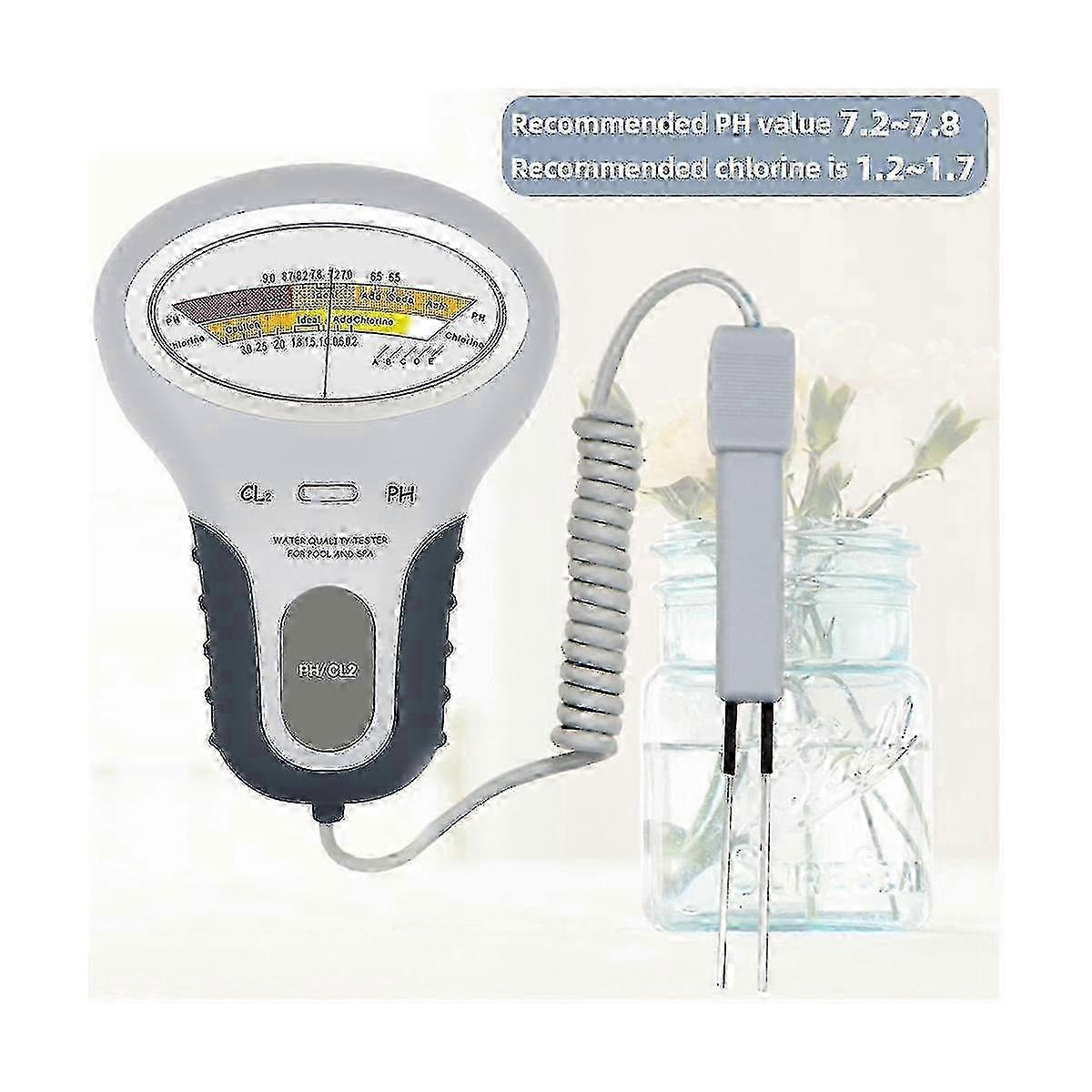 2025 2 In 1 Ph Chlorine Meter Chlorine Tester Ph Tester Chlorine Water Quality Testing Device Cl2 Measur--