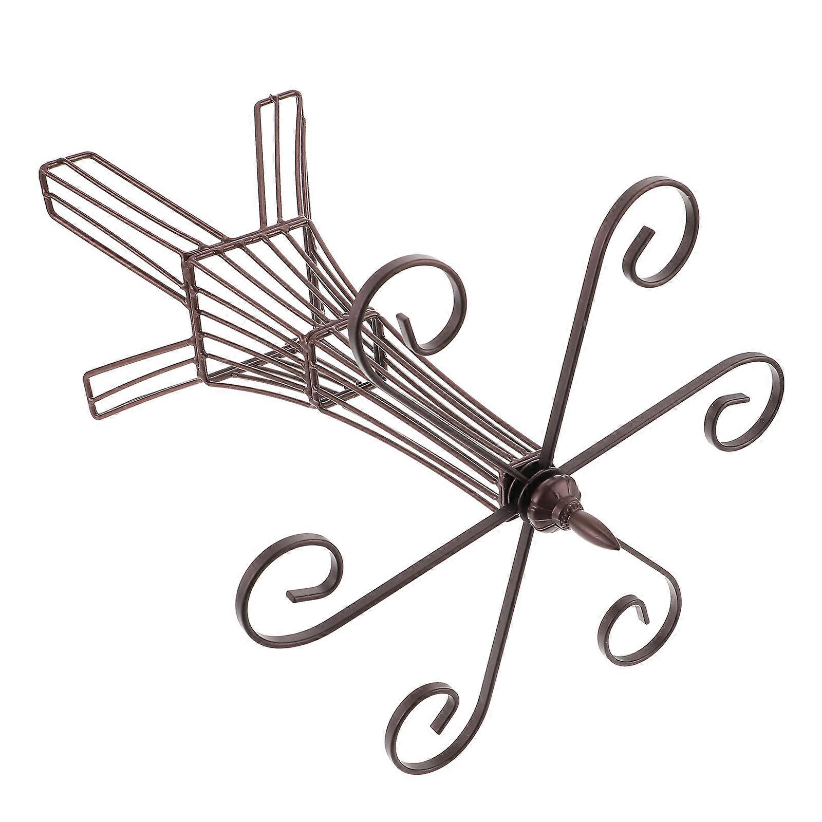 Creative Wine Cup Rack for Storage Made of Iron in Coffee Color Compact and 6.3 Inches