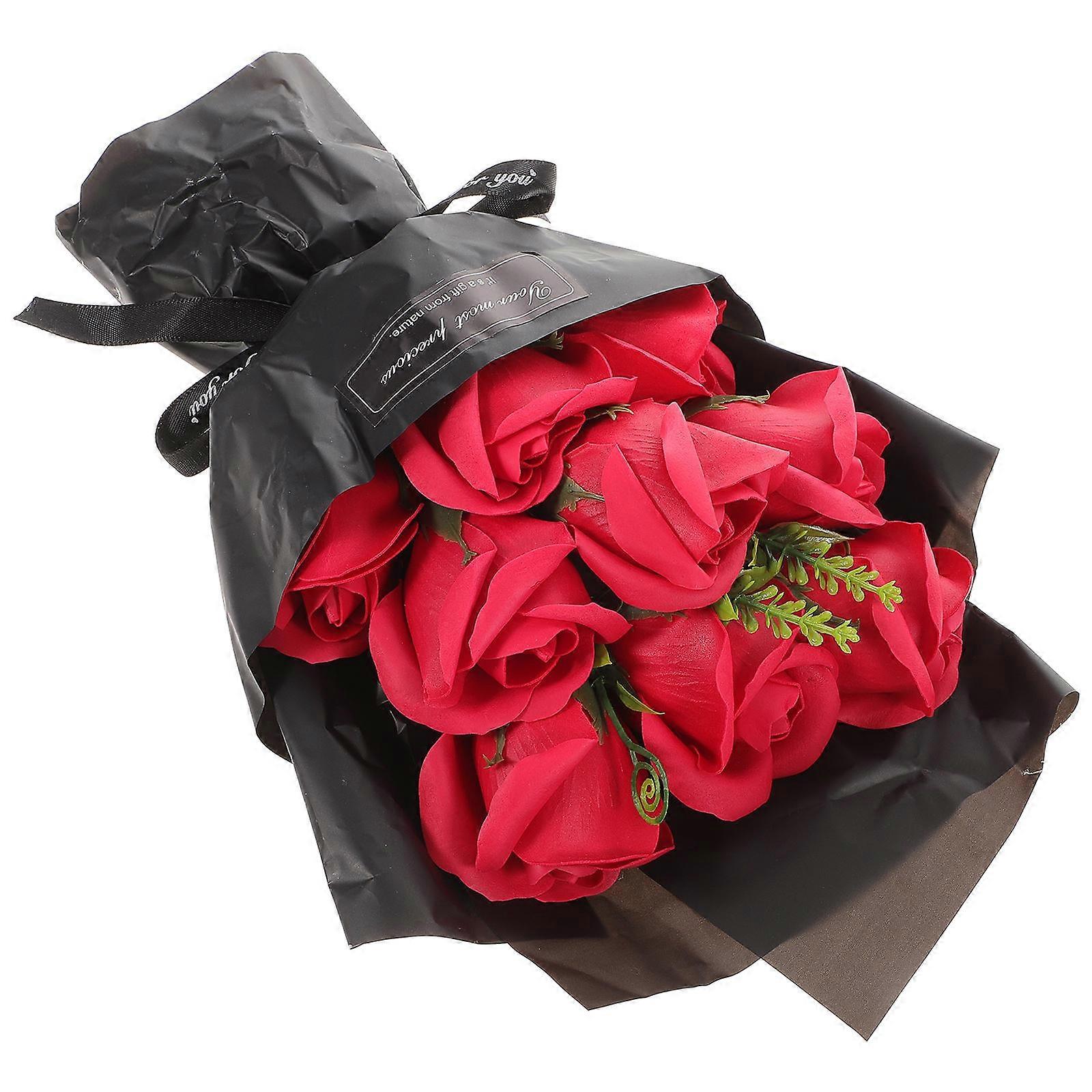 Scented Soap Flower Bouquet Rose Shape Home Decoration Multi-Colored Function 1Pack