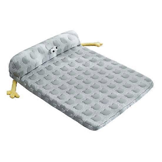 Large Dog Bed Summer Dog Cooling Pad Breathable Ice Silk Cooling Pet Mat Sleeping Sofa Non-Slip Cat Kennel with Memory Foam Pillows