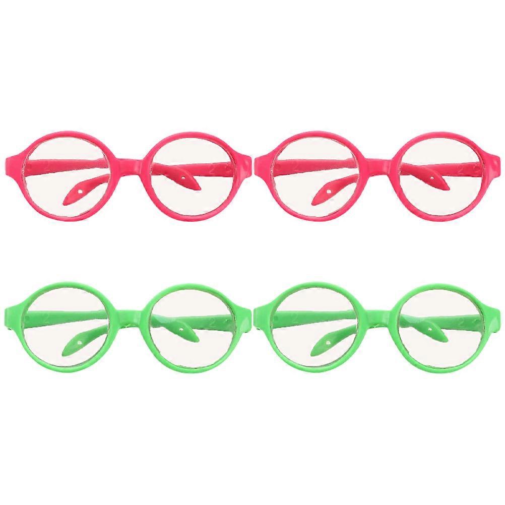 Fashionable Mini Glasses Props 4Pcs Perfect For Doll House Role-Playing Home Playtime Along With Fun Photography Use