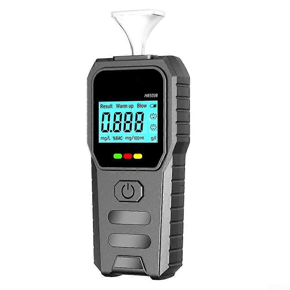 Compact and portable noncontact alcohol tester with voice alerts and LED display for quick assessments.