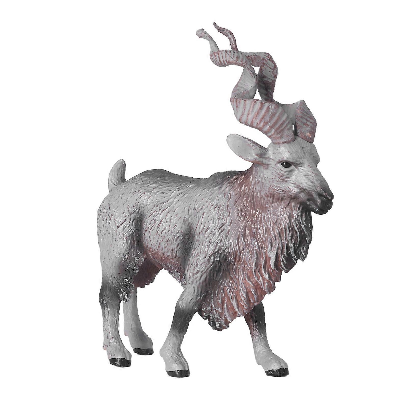 Figurine de chèvre Capra Falconeri Forme Vivid Intéressant Éducatif 20x21cm Ornement Animal Décoratif pour Jouets