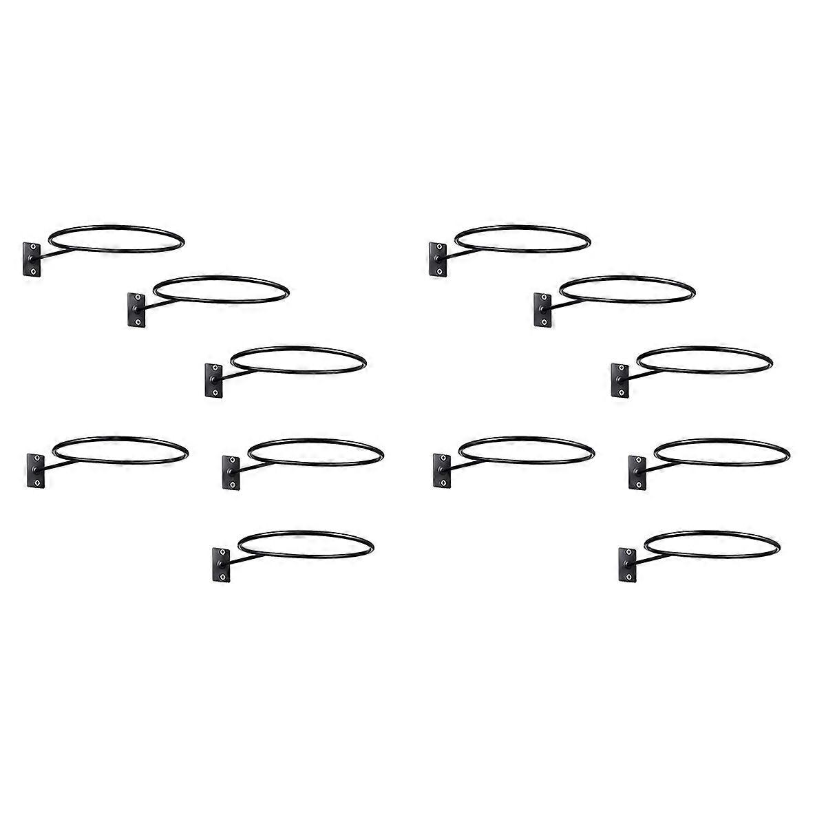 12 Pack Wall Mount Ball Display Ball Storage Ball Rack Ball Holder for Basketball Football Volleybal