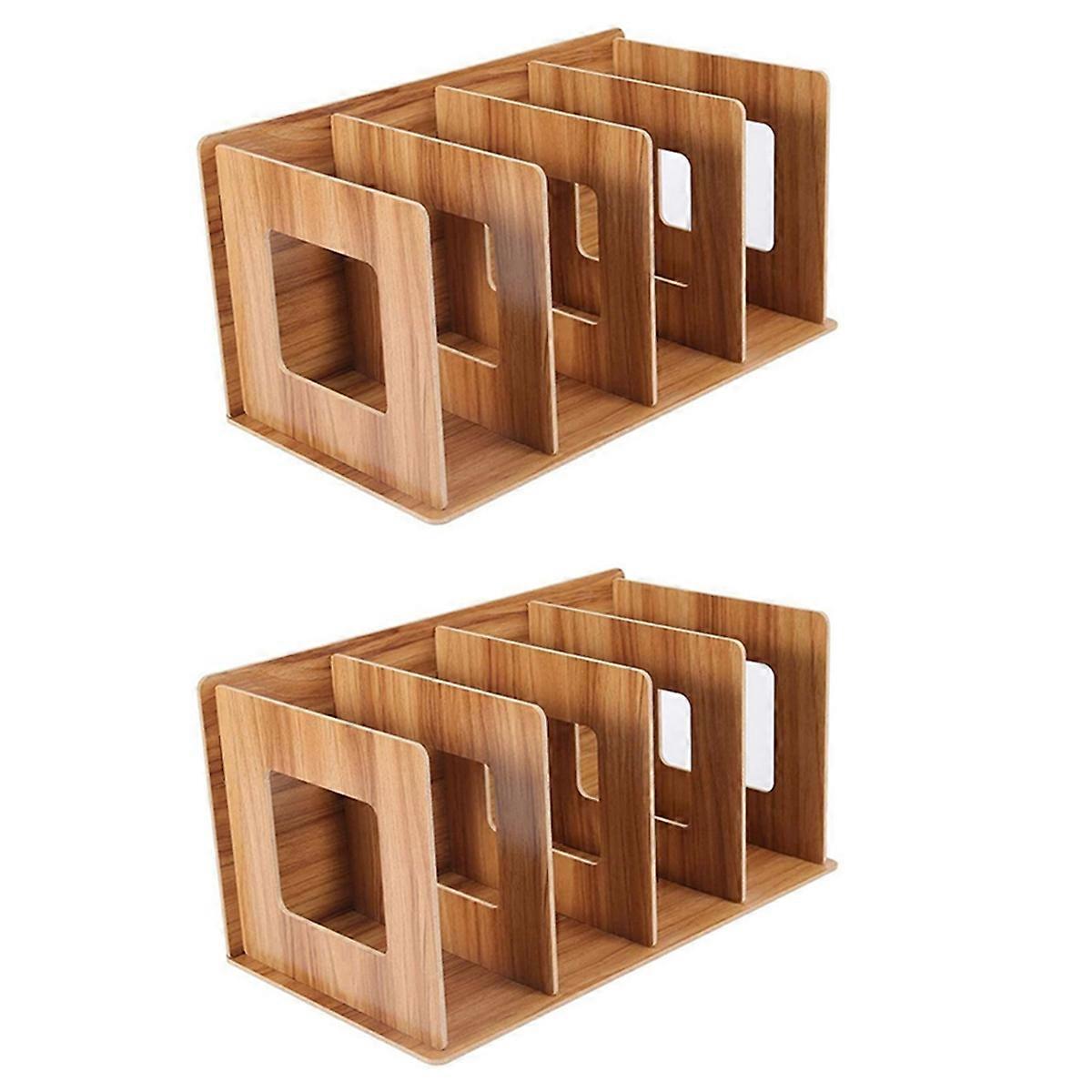 Detachable Wooden 4 Sections Storage Rack Box Board DIY CD DVD Stand